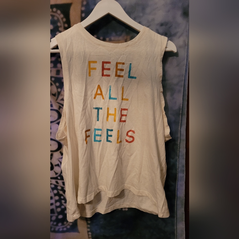 Ladies fifth sun feel all the feels muscle tank - light loungewear tank
